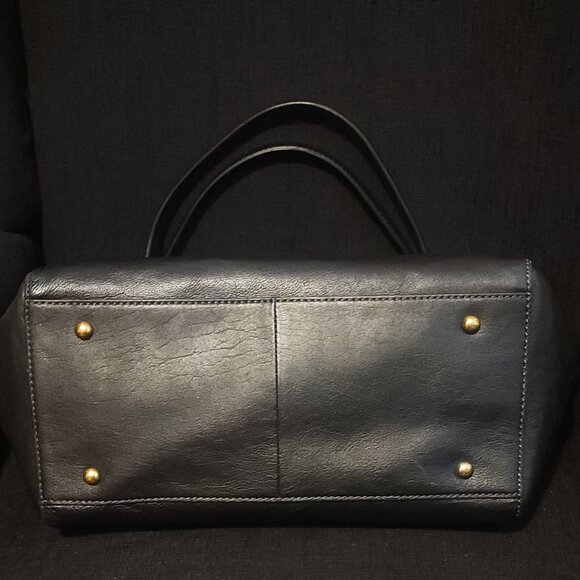 FRYE Black Leather Large Tote Shoulder Bag - Picture 5 of 10